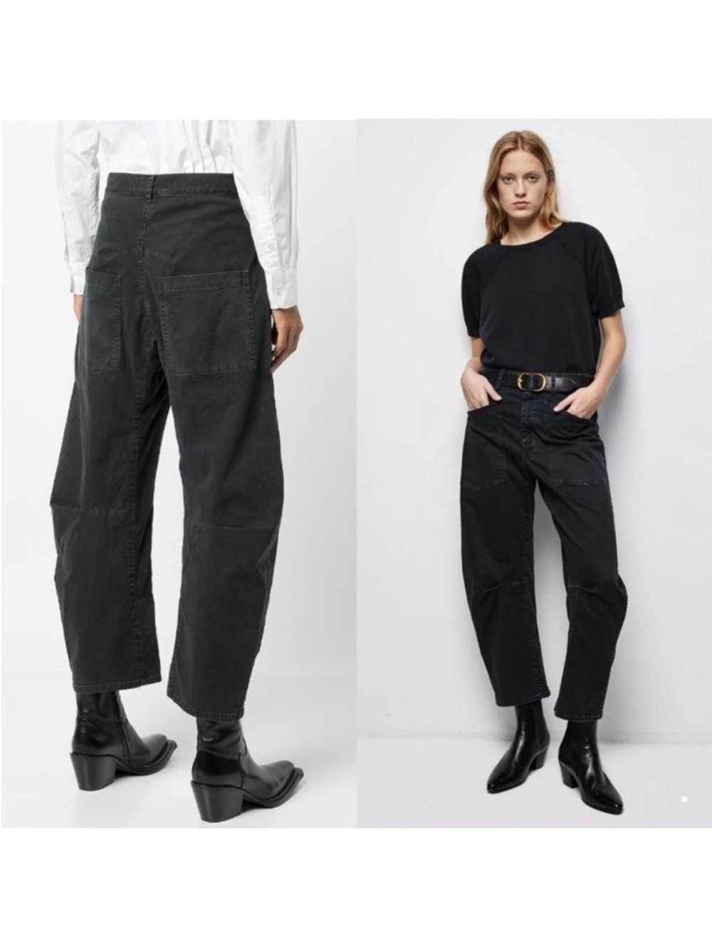 Nili Lotan Shon Pant Sz 0 Carbon Black Barrel